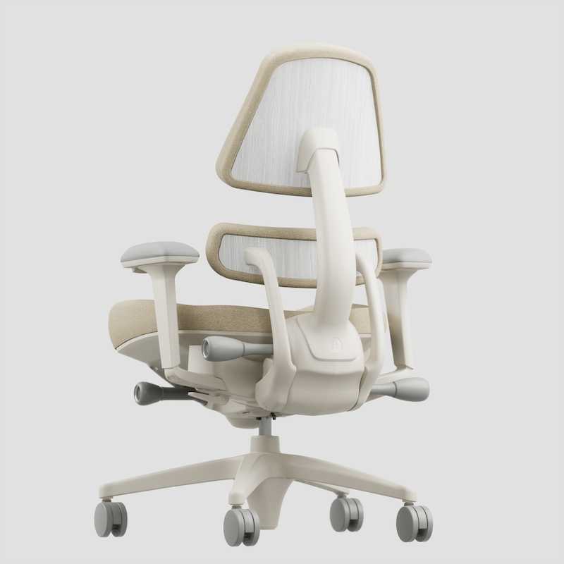 Anthros Chair - Quartz Dune Athlon Ivory Oak 4 Spoke w/ Arms