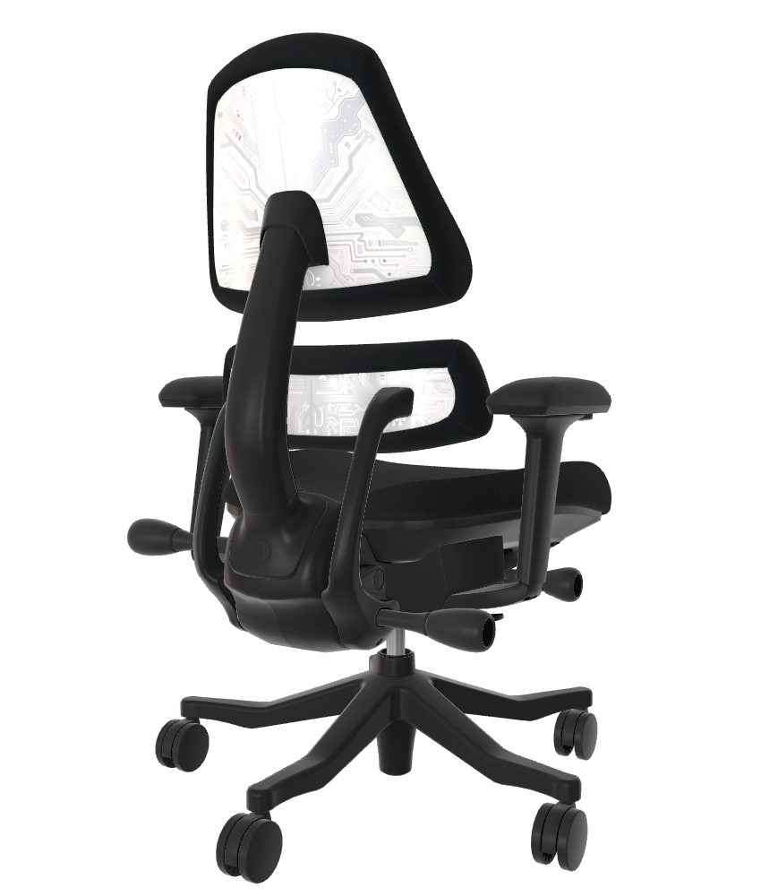 Refurbished V2 - Onyx Onyx Athlon Circuit White 5 Spoke w Arms - 9727