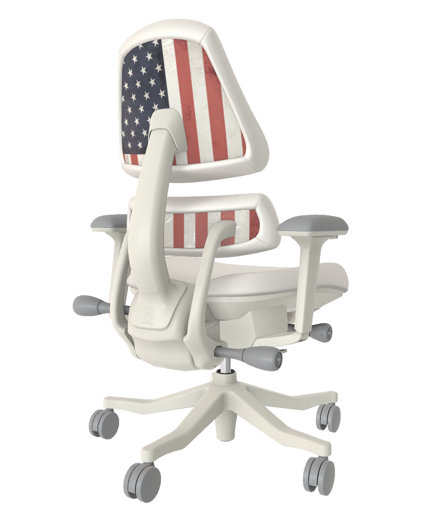 Open Box V2 - Quartz Ivory Port US Flag 5 Spoke w Arms - 14189