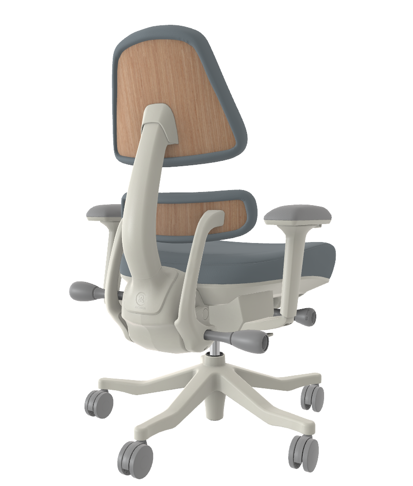 Refurbished V1 - Quartz Steel Port Natural Oak w/ Arms - 9694