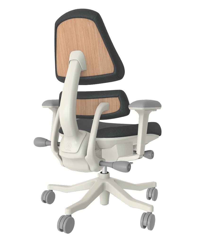 Open Box V2 - Quartz Onyx Port Natural Oak 4 Spoke w Arms - 13088