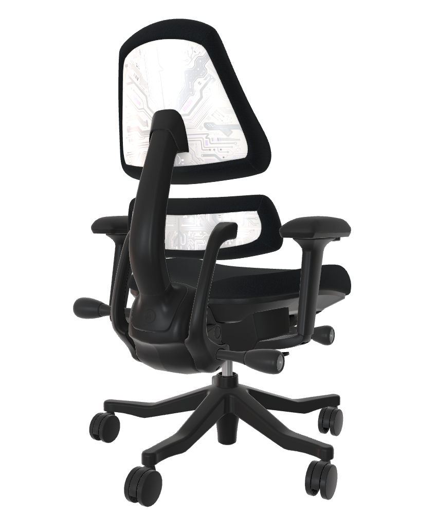 Refurbished V2 - Onyx Onyx Athlon Circuit White 5 Spoke w Arms - 9724