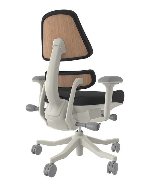 Refurbished - Quartz Onyx Boucle Natural Oak w/ Arms - 8414