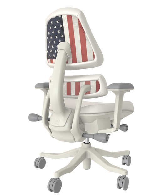 Open Box V2 - Quartz Ivory Port US Flag 5 Spoke w Arms - 14189