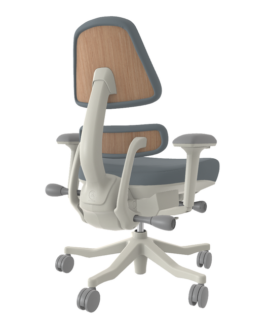 Refurbished V1 - Quartz Steel Port Natural Oak w/ Arms - 9694